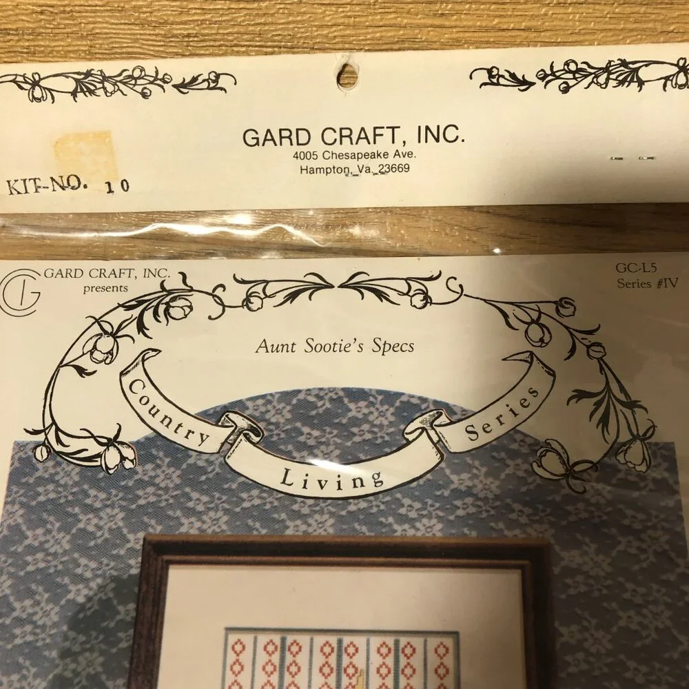 Vintage Gard Craft Inc Country Living Series, Counted Cross Stitch, set of two